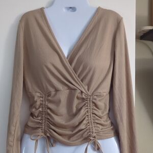 Tan Silky Soft Women's Size Small Jersey.
